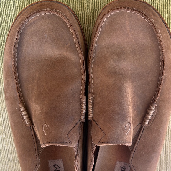 OluKai Men\'s Tan Leather Slip-On Loafers. Great Condition. Size 10.5. main image 9